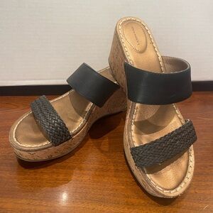 Lands End Women’s cork wedge heels
